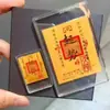 Adesivo de Celular Shuibeicai Ouro 999 Ouro Puro Princesa Por Favor Enriqueça Gato da Sorte Folha de Ouro Puro Venda Direta da Fábrica