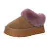 Botas de nieve de invierno nuevas, cálidas, peludas, con suela gruesa, 2026, para mujer, botines adecuados para uso en exteriores, con forro polar adicional, casuales y antideslizantes