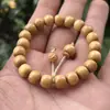 Pulsera de Cuentas Estilo Vintage de Sándalo con Colgante Vajra, Cuentas de Oración Unisex, Joyería Budista, Pulsera Coleccionable 0.9mm