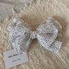 Coreia do Sul Dongdaemun Importado Retro Wave Dot Chiffon Bow Spring Clip Elegante Cabeça Traseira Rabo de Cavalo Hairpin Top Clip
