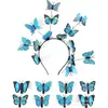 Diadema de mariposa de simulación transfronteriza actuación pasarela escenario tocado exagerado niños diadema de hada Mori fiesta Guirnalda