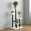 Suporte de Flores de Ferro Forjado para Sala de Estar Suporte de Flores de Chão para Varanda Suporte para Vasos de Flores Suculentas Pothos Prateleira de Armazenamento de Chão Multicamadas para Interior