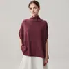 Chaleco de punto sin mangas estilo murciélago con cuello medio alto floral para mujer de otoño e invierno, chaleco de punto holgado, cálido y adelgazante