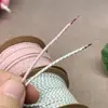 Hilo de algodón de alta calidad suave frotado a mano texto bodhi cuerda para jugar cuerda de mano trenzada hilo para abalorios resistente al desgaste no elástico hilo de borla