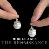 Pendientes de perlas vintage de alta calidad ligeramente usados nicho lujo ligero retro francés simple sensación de alta gama pendientes para el día a día