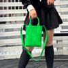 Nuevo bolso de mano Cartero de dos capas de cuero de color liso, tejido a mano, moderno, sencillo, combinable, para hombro y bandolera.