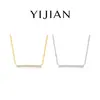 Transmisión en Vivo Transfronteriza Tk Shein Aliexpress Plata de Ley S925 Barra de Oro Pequeña Collar Estilo Barra de Equilibrio Incrustado de Diamantes para Mujeres