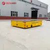 Equipo de Taller Vehículo de Transporte de Larga Distancia Alimentado por Batería Rueda de Goma Resistente al Desgaste Giratoria Libre Vehículo de Plataforma Plana
