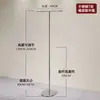 Arara de Exposição para Loja de Roupas, Cabideiro de Chão em Aço Inoxidável, Cabideiro, Ilha Suspensa Lateral Prateleira de Exposição para Loja de Roupas Femininas