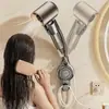 Soporte para Secador de Pelo para Personas Perezosas de Baño Estante de Pared Ajustable para Secador de Pelo Eléctrico de Baño Estante de Almacenamiento para Secador de Pelo con Ventosa