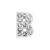 10Mm/8Mm Liga Cromada Diamante Branco Letras Perfuradas Inglesas Desgaste Adequado para Pulseiras DIY Pulseiras Acessórios de Joalheria