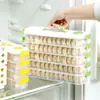Caixa para Dumplings para Uso Doméstico, Caixa de Armazenamento para Freezer, Caixa Específica para Geladeira de Cozinha de Grau Alimentício para Classificação e Conservação de Dumplings e Wontons