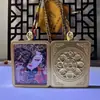 Pintura Thangka Dorada de las Vidas Pasadas y Presentes de Zaki Lam, los Ocho Zorros Guardianes, Pintura Thangka Semipintada a Mano sobre Lienzo