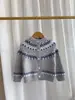 Suéter Cardigan para Niña con Jacquard Fair Isle, Estilo Vintage, Tejido Versión Coreana para Niñas Pequeñas, Nuevo Modelo Primavera y Otoño 2026