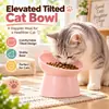 Tigela de Gato Angulada de Perna Alta Amazon Proteção do Pescoço Tigela de Comida para Gato Tigela Anti-Tombamento para Alimentação de Animais de Estimação Tigela para Cachorro Suprimentos