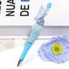 Cadena para Teléfono Móvil de Cuentas Redondas con Estampado de Mariposa de Encaje Acrílico, Color UV, Patrón de Leche, Accesorios para Joyería DIY con Cuentas