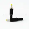 Conector adaptador de energia DC macho e fêmea sem solda, plug tipo diapasão 4,8*1,7*10MM, rosca na ponta, BNC de monitoramento
