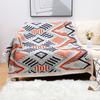 Manta de sofá estilo bohemio, manta para ventana salediza, manta de punto, manta étnica ondulada para aire acondicionado, manta para siesta con borlas