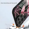 Funda Rosa Calavera Transfronteriza para Teléfono Galaxy S25 Funda Protectora Red de Araña Samsung S23 Funda de Vidrio de Gama Alta