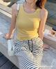 Camisola feminina escovada com fio de outono e inverno, colete de fundo quente com bojo no peito, roupa íntima sem desgaste, uso externo, parte superior interna
