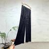 Novedad Otoño Temprano 2025 Estilo Chino Estilo Nacional Patrón de Terciopelo Pantalones Rectos Casuales Cintura Elástica Adelgazantes Versátiles para Mujer