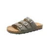 Sandalias de Mujer de Moda con Hebilla de una Sola Tira, Sandalias de Playa con Remaches, Sandalias Planas de Vacaciones Estilo Ins
