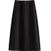 Falda midi recta adelgazante, moderna y versátil para mujer, nueva colección otoño 2026, de cintura alta, fluida, sencilla y que realza la figura