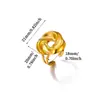 Moda europea y americana estilo ins anillo simple de acero de titanio chapado en oro de 18 quilates anillo irregular geométrico de acero inoxidable sensación de línea