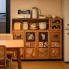 Aparador Estilo Medieval para Cocina y Sala de Estar del Hogar, Gabinete de Almacenamiento de Pie Montado en Pared para Café y Té, Venta al por Mayor