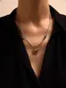 Collar de Caballo de Madera Estilo Old Money para Mujer, Diseño de Nicho de Alta Gama, Cadena Larga para Suéter para el Año del Caballo, Accesorios de Otoño e Invierno