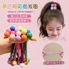 Diadema para Niña, Alta Elasticidad, Goma para el Cabello, Cuerda para el Cabello con Cuentas para Niña Pequeña, No Daña el Cabello, Accesorio para el Cabello de Goma Elástica Anudada para Niña