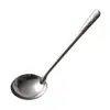 Cuchara Brillante Fuerte para Adultos de Acero Inoxidable para Aceite con Mango Largo Cuchara para Sopa Cuchara Doméstica para Sopa y Ramen