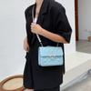 Bolso de cadena romboidal para mujer, nueva moda 2023, estilo coreano, bandolera de hombro, elegante bolso cuadrado pequeño con perlas para mujer.