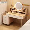 Tocador habitación moderna minimalista apartamento pequeño mesita de noche cómoda tocador integrado estilo crema tocador