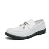 Zapatos de Hombre Transfronterizos, Zapatos de Cuero Puntiagudos Casuales Británicos, Zapatos Casuales de Peluquero de Moda, Zapatos de Cuero con Borlas Estilo Coreano para Hombre