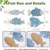 Estilo Oceánico de Verano Transfronterizo Serie de Peces Tropicales Colgante de Madera Decoración Decoración para Sala de Estar Dormitorio en Casa Naturaleza