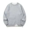 Rumeng marca retrô minimalista moderna estilo japonês, visual duas peças, suéter de gola redonda color block, blusa de tricô casual masculina de corte solto para o outono