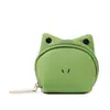Bolsa de Monedas de Rana Linda Mini Almacenamiento Bolsa para Auriculares Llavero Colgante de Labial Compacto de Dibujos Animados Bolsa de Monedas