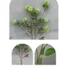 Pico de bambu de galho alto céu estrelado dente-de-leão verde escuro verde claro estilo floresta celebração de casamento decoração marcador de corredor arranjo de flores teto alto material de folha