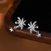 Brincos Estrela de Fogos de Artifício Doces com Zircônia, Design de Nicho, Brincos Exquisitos, Estilo Menina, Brincos Versáteis para Mulheres