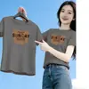 2026 nueva camiseta de verano de manga corta estilo ins juvenil moda coreana de moda hombros rectos para hombres y mujeres camiseta básica casual de moda