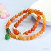 Pulsera de Calabaza de Jade de Seda Dorada Natural Guan Yu Pulsera de Doble Círculo Pulsera de Jadeíta Agua Azul Joyería Venta al por Mayor en Vivo S5030207