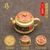 Giro de Azulejo de Mahjong del Zodiaco de la Suerte: Año del Caballo Mini Decoración Artesanal Creativa Adorno de Mano Colgante