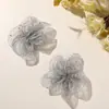 Malla súper etérea con pedrería impresa, flores tridimensionales de cinco pétalos, accesorios de lazo para manualidades, accesorios para el cabello, tocados, accesorios para bolsos y ropa