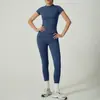 Conjunto Europeu e Americano de Roupa de Yoga de Secagem Rápida Transfronteiriço, Conjunto de Pilates, Conjunto Lulu de Verão, Conjunto Fitness de Leggings Femininas