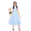 Roupas Retro Estilo Fazenda Europeu e Americano para Pais e Filhos, Dorothy de Conto de Fadas de O Mágico de Oz, Vestido da Alice