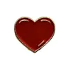 Broche Criativo de Liga Metálica em Formato de Coração Vermelho, Personalizado, Acessórios Simples e Versáteis para Roupas e Chapéus, Emblema, Decoração Fixa para Mochila, Venda por Atacado