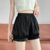 Base Jk Abóbora Flor Lanterna Jk Botão Flor Fofo Branco Shorts Soltos Finos Seda de Gelo Shorts de Segurança para Mulheres Anti-Exposição