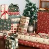 Papel de Regalo Navideño Sentido Avanzado Tamaño Grande Caja de Regalo Vintage Papel de Regalo Empaque Decorativo Papel de Color Libro de Dibujos Animados Cust
