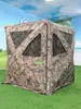 Barraca de camuflagem para caça, barraca de camuflagem para observação ao ar livre, barraca de camping totalmente automática de abertura rápida para observação de pássaros e fotografia
